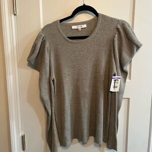 Joe's Jeans Light Gray Ribbed Knit Top